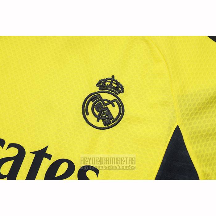 Chandal del Real Madrid Manga Corta 2025-2026 Amarillo - Pantalon Corto